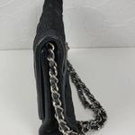 Judith Ripka Women's Clutch Black Stingray Quilted Leather Convertible Chain Photo 10