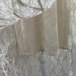 J. ING Cream Lace Shag Strappy Open Back MIDI Dress Size Medium Photo 3