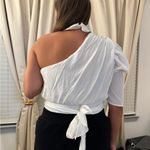 DO+BE  white one shoulder satin top, new with tags!!! Photo 3