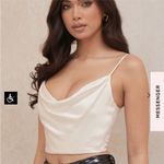 House Of CB  Marlene ivory draped satin corset top‎ NWOT size L Photo 1