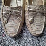 Marc Joseph  Cyprus Hill Gold Snakeskin Loafers Photo 1