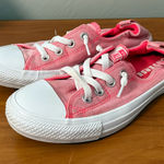 Converse  Chuck Taylor All Star Shorline Slip On Sneaker Pink White Elastic‎ W8 Photo 0