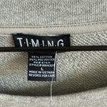 Timing NWT Heather Gray Pullover Balloon Sleeves Statement Basic Large Photo 1