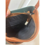 Vera Pelle Green BROWN Leather Purse  Italian Crossbody Handbag Photo 8