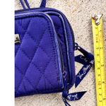Vera Bradley  Womens Blue Crossbody Quilted Lightweight Pockets 2 Zips Small Photo 3