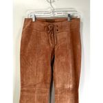 Arden B . Suede Leather Split Flare Pants Whipstitch Details Boho Y2K Photo 1