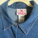 Quacker Factory  Denim Button-Up Shirt size L‎ Photo 1