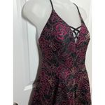 Jump Apparel Wendy Liu Black Pink Gold Lace Criss Cross Halter Dress 9 10 Prom Size undefined Photo 2