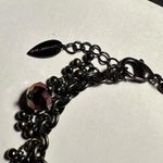 Coldwater Creek Gunmetal Tone & Purple Beads Beaded Charm Bracelet Adjustable Photo 6