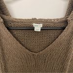Aerie  Brown Knit Hooded Sweater Photo 1