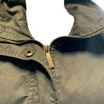 Yoki  New York women's medium military green jacket with soft faux fur Photo 4