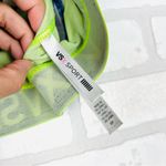 Victorias Secret VSX Sports Bra Small Blue Tie Dye Neon Yellow Trim Racerback Photo 10