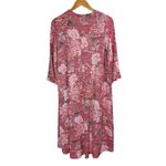 Torrid Kimono Hi Low Duster Pink Floral Print Sz M/L Photo 3
