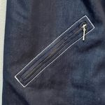 Denim Shift Mini Dress Women’s Size 10 Zip Pockets Casual Workwear Blue Photo 3