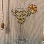 Artisans Blue and Cream Ombré Hoodie with Cocktail Design Size XXL Photo 1