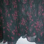 Gloria Vanderbilt  8 Boho Sexy Black Lace Collared Long Sleeved Button Down Top Photo 3