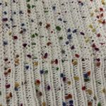 I.N. San Francisco colorful sweater, white with colorful tiny pom poms Photo 3