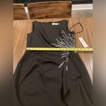 Eliza J  Boat Neck rhinestone starburst draped Ruched Sheath Mini Dress black 10 Photo 8