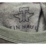 Alternative  Sweater Womens Size Medium Crew Neck Green Camouflage‎ Photo 3