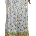 White Stag  Sleepwear Breakfast Dress‎ White/Yellow Floral Zip Front Size Small Photo 0