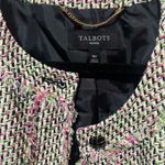 Talbots  Pink/Green/Black/White Candy Fringe Tweed Blazer, Button Up 16p Photo 2