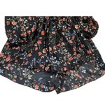 Abercrombie & Fitch  Floral Romper Long Sleeve High Low Hem Black Size M Photo 5