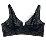 Free People  Tameeka Lace Underwire Bra Black Photo 2