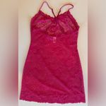 Victoria's Secret VICTORIA’S SECRET Hot Pink Magenta Lace Slip Nighty Dress‎ Negligee Medium NWOT Photo 2