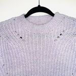 American Eagle Light Purple High Neck Chunky Knit Tunic Sweater Photo 1