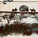 Vintage 90s Y2K Save The Queen Western Horse Punk Bodycon Striped Dress XXL Brown Photo 6