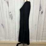 Fifteen Twenty  Black Knit Midi Asymmetrical Hem Dress Long Sleeve Sz M Photo 4