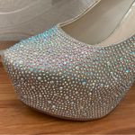 Betsey Johnson Blue WISH Crystals Champagne Platform Wedding Stilettos Size 8.5 Photo 12