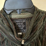 Johnny Was Johnny‎ Was Forever Young Sexy Sheer Metallic Blouse size 2X Photo 8