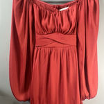 Altar'd State  Rust Satin Babydoll Mini Dress Sz XS Photo 0