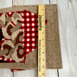 Hand Made In Haiti Happy Mushroom Needlepoint Tote Quirky Cute Red Checkered Photo 1