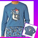 Disney Nightmare Before Christmas Pajama Long Sleeve Shirt •Size Large Photo 1