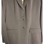 Jones New York 3 Buttoned Pure Wool Olive Green Blazer Size 8 Photo 3