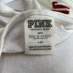 PINK - Victoria's Secret PINK UW Madison Badgers Cropped Backless Foil Print Graphic Tank Top Sz Large Photo 4