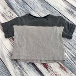 Nike  Women's Gray and Black Short Sleeve Cotton Crop Top Photo 2