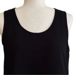 YA Los Angeles Top Blouse Black Silk Blend Sleeveless Fringe Hem Top Small NEW Photo 3