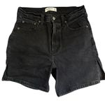 Abercrombie & Fitch  The 7” Dad Short High Rise Size 6 Black Denim Photo 0