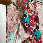 Umgee S/M cottagecore Floral Boho Kimono Beach Swim Cover-Up FLAWED oversized Photo 6