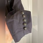 Torrid Cotton GrungeSailor Button Twill Peplum Hem Georgette Fabric Layer Jacket Photo 10