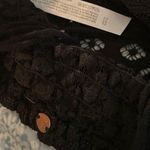 Free People Smocked Adella Lace Racerback Boho Bralette Black XS Bra Photo 2