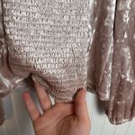Anthropologie  Pink Velvet Square Neck Long Sleeve Top Medium E37 Photo 7