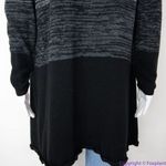 Iz Byer  black grey open‎ front long cardigan sweater, L Photo 5
