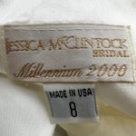 Jessica McClintock VTG  Bridal Millennium 2000 Bodice Floral Embroidery White 8 Photo 1
