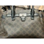 Nine West Satchel Chelsea Logo Satchel Brown/black Lock EUC Photo 1