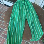 Green drawstring cargo pants Size M Photo 2