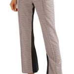 Rosie Assoulin Scrunchy Trouser Plaid Wool Maroon Pants Size 6 Blue Photo 0